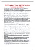 EMT Readiness Exam 1 2025&sol;26 Questions and Answers Rated A&plus; 