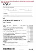 &period; Actual 2024 AQA AS FURTHER MATHEMATICS 7366&sol;2M Paper 2 Mechanics Question Paper &plus; Mark Scheme