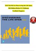 TEST BANK FOR DISCOVERING THE LIFE SPAN&comma; 5TH EDITION ROBERT S&period; FELDMAN