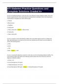 ATI Diabetes Practice Questions and Complete Solutions Graded A&plus;