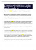 ATI Med-Surg Chp 83 Diabetes Mellitus Management Questions and Complete Solutions Graded A&plus;