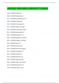 UNITED AIRLINES AIRPORT CODES