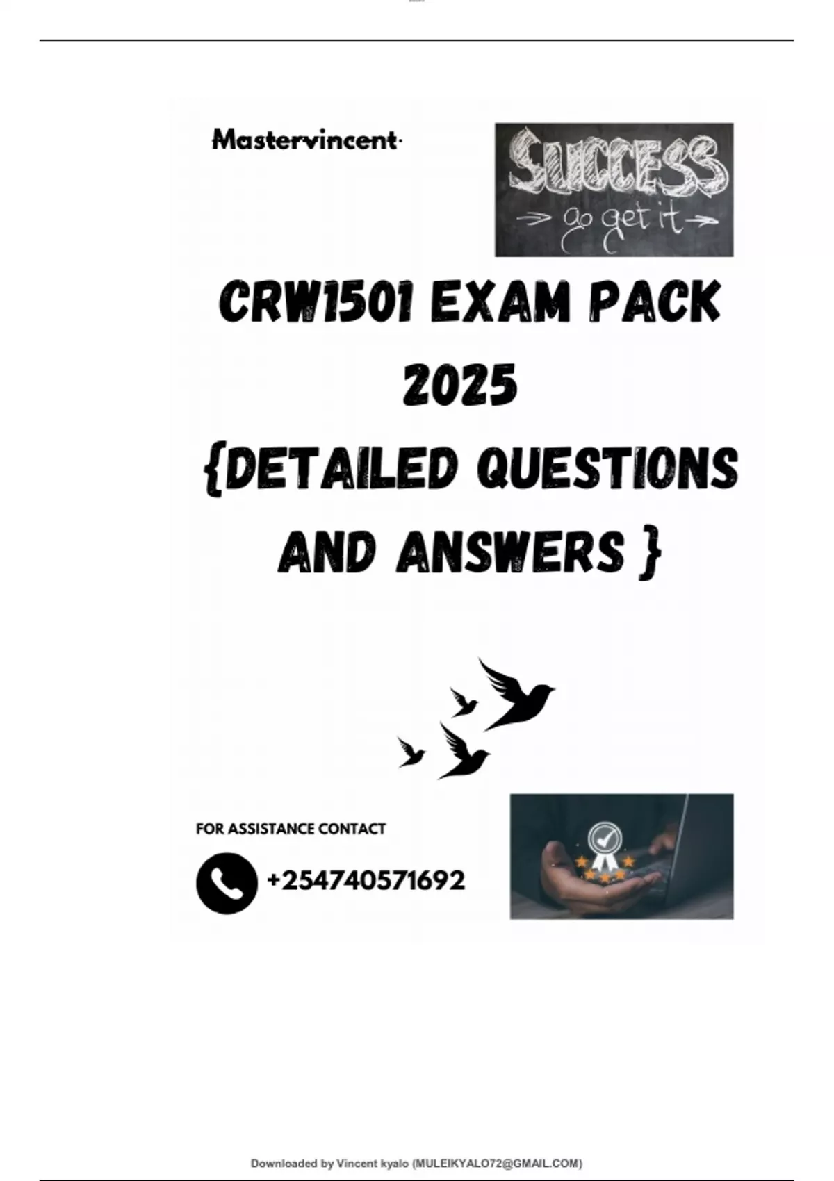 CRW1501 EXAM PACK 2027 {DETAILED QUESTIONS AND ANSWERS } - CRW1501 ...