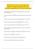 BCOR 2205 Final Review QUESTIONS AND CORRECT ANSWERS &lpar;VERIFIED AND WELL DETAILED ANSWERS&rpar; LATEST UPDATE 2024&sol;2025