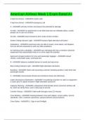 American Airlines Week 1 Exam Rated A&plus;