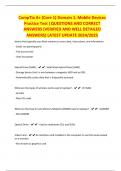 CompTia A&plus; &lpar;Core 1&rpar; Domain 1&colon; Mobile Devices Practice Test &vert;QUESTIONS AND CORRECT ANSWERS &lpar;VERIFIED AND WELL DETAILED ANSWERS&rpar; LATEST UPDATE 2024&sol;2025