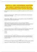 COMPTIA A&plus; CORE 1 NETWORKING &vert;QUESTIONS AND CORRECT ANSWERS &lpar;VERIFIED AND WELL DETAILED ANSWERS&rpar; LATEST UPDATE 2024&sol;2025
