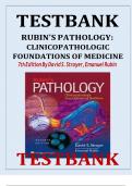 Test Bank For Rubin's Pathology&colon; Clinicopathologic Foundations of Medicine 7th Edition by David S&period; Strayer&comma; Emmanuel Rubin &vert; All Chapters1-34 &vert; Complete Latest Guide A&plus;&period;