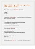 Mgmt 404 Study Guide exam questions with correct answers&period;