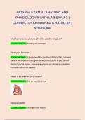 BIOS 252 EXAM 3 &vert; ANATOMY AND PHYSIOLOGY II WITH LAB EXAM 3 &vert; CORRECTLY ANSWERED & RATED A&plus; &vert; 2025 GUIDE