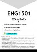 ENG1501 EXAM PACK 2026 - DISTINCTION GUARANTEED
