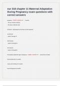 nur 318 chapter 11 Maternal Adaptation During Pregnancy exam questions with correct answers