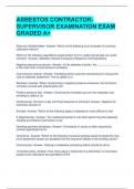 ASBESTOS CONTRACTOR-SUPERVISOR EXAMINATION EXAM GRADED A&plus; 