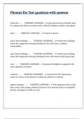 Phoenix fire Test questions with answers