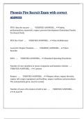 Phoenix Fire Recruit Exam with correct answers