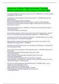 American Airlines Flight Attendant Training Medical Questions and Answers Verified 2025