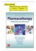 Test Bank Pharmacotherapy Principles And Practice 4th Edition Questions & Answers with rationales &lpar;Chapter 1-102&rpar;