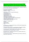 American Airlines Pre-Arrival and Crew Duties Questions and Answers Rated A&plus;