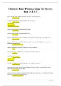 Clayton's Basic Pharmacology for Nurses&colon; Test 1 Ch 1-5