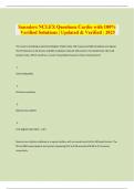 Saunders NCLEX Questions Cardio with 100&percnt; Verified Solutions &vert; Updated & Verified &vert; 2025