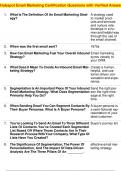 Hubspot Email Marketing Certification Questions with Verified Answers