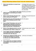 Hubspot Marketing Software Exam Test with Verified Answers