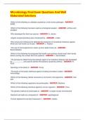MICROBIOLOGY EXAMS QUESTIONS AND ANSWERS