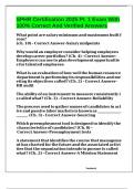 SPHR Certification 2025 Pt&period; 1 Exam With 100&percnt; Correct And Verified Answers