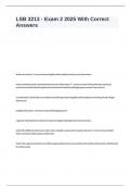 LSB 3213 - Exam 2 2025 With Correct Answers