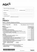 AQA As french PAPER 1 QUESTION PAPER 2024 &lpar;7651&sol;1&rpar;
