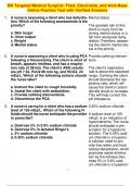 RN Targeted Medical Surgical&colon; Fluid&comma; Electrolyte&comma; and Acid-Base Online Practice Test with Verified Answers