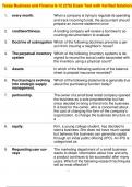 Texas Business and Finance 6-12 &lpar;276&rpar; Exam Test with Verified Solutions