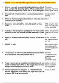 Texas Food Handler&sol;Manager Review with Verified Answers