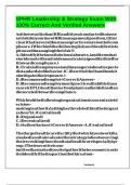 SPHR Leadership & Strategy Exam With 100&percnt; Correct And Verified Answers