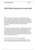 PERT Writing Questions & Answers 2025