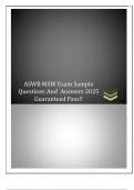 ASWB MSW Exam Sample Questions And Answers 2025 Guaranteed Pass&excl;&comma; MSW &lpar;Licensed Master Social Worker&rpar; Practice Exam Questions And Answers 2025 & MSW 170-Question & Answers &lpar;Practice Exam&rpar; Latest Update Review&period; Complete Solved Package Deal Solution 2025 