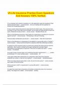  VA Life Insurance Practice Exam Questions And Answers 100&percnt; Verified&period;
