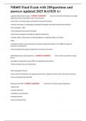 NR605 Final Exam with 205questions and answers updated 2025 RATED A&plus;