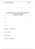 TSI Math Test Exam Questions And Answers Latest Updates 2025&sol;2026 With Correct Answers 100&percnt; With Complete Solutions Pass Guaranteed &vert; Graded A&plus; &vert;