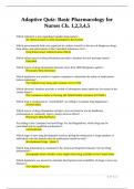 Adaptive Quiz&colon; Basic Pharmacology for Nurses Ch&period; 1&comma;2&comma;3&comma;4&comma;5