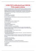 LEIK FNP Certification Exam 3 2025&sol;26 With complete solution  