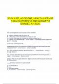 XCEL LIFE&comma; ACCIDENT&comma; HEALTH LICENSE BUNDLED EXAM 100&percnt; VERIFIED &vert;LATEST UPDATE&vert; 2025&period;