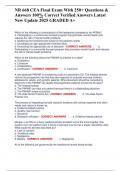 NR 668 CEA Final Exam With 250&plus; Questions & Answers 100&percnt; Correct Verified Answers Latest New Update 2025 GRADED A&plus;