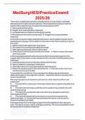 MedSurg HESI Practice Exam 6  2025&sol;26