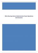 Ohio Nursing Home Administrator Exam Questions And Answers