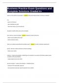 Business Practice Exam Questions and Complete Solutions Graded A&plus;&period;