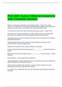  PHC 6001 Exam 2 Material Questions with Complete Solution