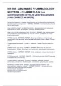 NR 565 - ADVANCED PHARMACOLOGY MIDTERM &ndash; CHAMBERLAIN &vert;244 QUESTIONS WITH DETAILED VERIFIED ANSWERS &lpar;100&percnt; CORRECT ANSWERS&rpar; 