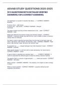 ASVAB STUDY QUESTIONS 2025-2025 &vert;210 QUESTIONS WITH DETAILED VERIFIED ANSWERS &lpar;100&percnt; CORRECT ANSWERS&rpar;