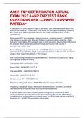 AANP FNP CERTIFICATION ACTUAL EXAM Questions with Complete Solutions Graded A&plus; &vert;  Latest Updated 2025